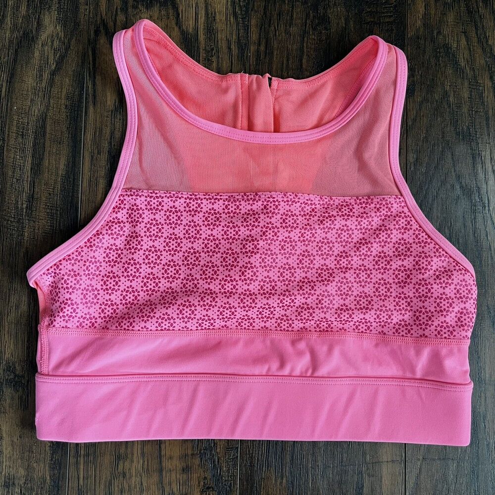 Zyia Active High Neck Sports Bra Mesh Back Zipper Medium